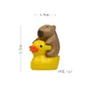 8 Patos Amarelos Sentados Casal Capivara Micro Paisagismo Jardinagem Boneco Boneco Criativo de Mão