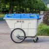 Contenedor de plástico con ruedas de transferencia de basura de 400L personalizado para saneamiento residencial camión de basura contenedor rectangular móvil de transferencia