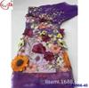 Material para vestido de noche bordado fondo grueso flor grande 3D malla transparente vestido aplique tela de encaje bordado