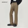 Pantalones Casuales de Negocios Nuevos 2024 para Hombre APO Otoño Sensación de Alta Gama Ripper Guapo Rectos Sueltos Micro-acampanados