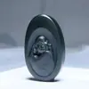 Pendente de Colar de Jade Masculino Marca Jade Lótus Verde Torre de Jade Hetian Bodhisattva Guanyin de Jade de Xinjiang Natural e Tian Qing