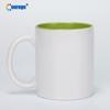 Taza Blanca Interior a Color por Transferencia Térmica Grado 1-2 Recubierta Taza en Blanco DIY Taza de Regalo Personalizada Consumibles de Sublimación Venta al por Mayor