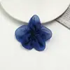 Diadema de malla de estilo coreano de color sólido con flor de cinco pétalos, accesorios para horquilla, bricolaje, ropa, bolso, zapatos, flor, paquete de material semiacabado