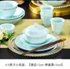 Jingdezhen Porcelana Branca de Alta Temperatura Cerâmica Mesa Conjunto de Tigela e Prato com Cor Sob Esmalte Chinês para Uso Doméstico Tigela de Arroz Tigela de Macarrão Tigela de Sopa