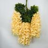 Ratan de Flores Artificiales Hoja Verde Flor de Glicina Artificial Enredadera Planta de Interior Decoración de Techo Enredadera de Árbol Planta Verde Trepadora Tela