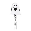 Murciélago de Fieltro Calabaza Calavera Fantasma Gato Negro Retráctil Fácil de Subir Hebilla Giratoria para Identificación de Halloween