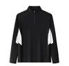 Camiseta Deportiva de Media Manga con Estampado de Logo Otoño 7A Antibacteriana Sin Costuras Anti-Arrugas Alta Elasticidad Camisa Polo con Cuello Alto con Estampado