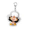 Diseño en Capas Llavero Acrílico de una Pieza Doble Cara Luffy Periférico de Anime Colgante para Mochila En Stock para Dropshipping