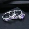 Anel duplo de diamante da moda europeia e americana transfronteiriço anel metálico de cobre puro atmosférico joia anel de casal com temperamento geométrico