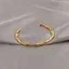 Pulsera Geométrica de Zirconia de Acero de Titanio de Moda Europea y Americana Transfronteriza para Mujer, Pulsera Abierta de Lujo Ligero de Gama Alta de Nicho de Moda Que No Se Desvanece