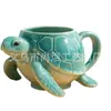 Taza Nueva de Tortuga Marina Transfronteriza Hecha a Mano Temática Marina Vajilla Taza de Tortuga Regalo