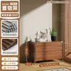 Armário expositor de armazenamento estilo japonês, prateleira expositora de figuras, estante de livros, armário de armazenamento de piso montado na parede, rack de armazenamento de armário baixo para sala de estar
