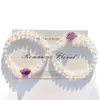 Pulsera de Pulsera de Diseño Vintage Guofeng de 6 mm Blanca de Arce Cristal Blanco Amatista