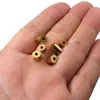 Contas Espaçadoras Cilíndricas com Furo Passante em Aço Inoxidável e Ouro 18K Contas Barril DIY Pulseira Colar Joias Contas Tubo Retro Transfronteiriço