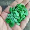 Jade Verde Seco Repujado Dragón de Hierro Accesorios de Vida Piezas de Jade Doble Felicidad Hojas Pétalos Tuberías de Jade con Cuentas Anillo de Jade de Loto