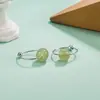 Brincos de Jade Hetian para Mulheres, Design Exclusivo, Estilo Minimalista de Luxo, Novos Brincos de Argola Tendência do Verão 2022