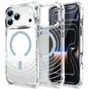 Funda de teléfono magnética de onda de aire con airbag adecuada para Apple 18ProMax iPhone16 cubierta protectora transparente anticaída de cuatro esquinas