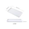 Bandeja de Porcelana Branca Cerâmica Muji Prato Japonês Prato Retangular Bandeja para Copo de Enxaguante Bucal Bandeja de Armazenamento para Banheiro Vaso Sanitário