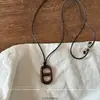 Collar con Colgante de Cachorro Juguetón y Manzana Adecuado para Verano, Cadena Larga Tejida para Suéter Dopamina Linda para Mujer