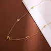 Colar Pig Nose Vintage Francês Banhado a Ouro 18K Nicho Luxo Leve Duas Formas Longo Outono e Inverno Elegante Aço Titânio Corrente de Lã