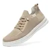 Zapatos Casuales de Malla para Hombre, Zapatillas para Correr, Zapatillas Planas Slip-On de Suela Suave, Zapatillas Modernas Fly-Knit, Zapatos Ligeros Huecos