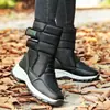 Botas de Nieve de Invierno de Gran Tamaño al por Mayor Transfronterizas para Exteriores, a Prueba de Frío y Cálidas, con Terciopelo y Algodón Impermeable Engrosado para Mujer 42