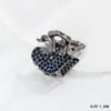 Presilha de Cabelo de Liga de Zinco com Strass Yiwu, Acessório de Cabelo Estilo Doce Coreano para Mulheres, Presilha de Cabelo Ins, Novo Produto Verão 2025