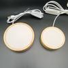En stock base de madera maciza luz de noche base iluminada led base hecho a mano base de bola de cristal base de luz base de lámpara de mesa