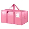 Bolsas de mudanza de PP personalizadas, bolsas de almacenamiento para edredones, bolsas organizadoras de gran capacidad para ropa y ropa de cama, cajas de almacenamiento tejidas impermeables portátiles