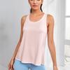Nuevo Cover-Up Deportivo Transfronterizo Color Sólido Secado Rápido Espalda Hermosa Casual Suelto Sin Mangas Chaleco de Yoga Ropa para Correr y Fitness para Mujer