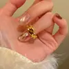 Brilho na Ponta dos Dedos~Anel de Zircônia Estrela Dourada Ultra Brilhante para Mulheres, Anel Empilhável de Alto Padrão Pedra Olho de Tigre Fogo de Artifício Meteoro