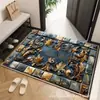 Felpudo Retro Estilo Europeo para Entrada, Alfombra de Terciopelo de Cristal para el Vestíbulo, Absorbente de Agua, Antideslizante, Resistente a la Suciedad, Felpudo para la Entrada, Felpudo para el Hogar