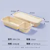 Caixa de Almoço Descartável Biodegradável com Vários Compartimentos, Caixa de Embalagem para Viagem Feita de Amido de Milho Espessado para Refeições Bento