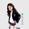 Ropa exterior de principios de otoño para niñas, nueva colección de otoño, ropa de otoño para niñas, sudadera con capucha y cremallera, top de dibujos animados de moda para niños mayores