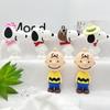 Llavero Creativo de Dibujos Animados Snoopy Colgante de Muñeco Charlie Colgante de Muñeco Sombrero de Pescador Accesorios de Muñeco de Oso