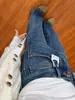 Jeans acampanados de cintura alta para mujer petite para otoño e invierno, adelgazantes y elásticos, talla grande, no ajustados, pantalones de pierna ancha