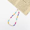 Cadena para teléfono móvil, cadena portátil para niñas, cordón de flores de colores, colgante de funda para teléfono con cadena corta japonesa y coreana de celebridades de Internet