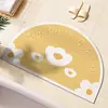 Alfombrilla de suelo de tierra de diatomeas fresca flor hogar baño baño absorbente secado rápido alfombrilla para pies inodoro antideslizante resistente al desgaste felpudo