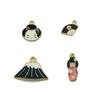 Hefeng Geisha DIY Aleación Accesorios de Joyería Colgante Individual Serie de Dibujos Animados Colgante de Abanico Cuerda para la Cabeza Colgante Pequeño