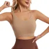 Sujetador Deportivo de Espalda Cruzada para Correr Yoga, Chaleco a Prueba de Impactos, Camiseta sin Costuras Europea y Americana Ajustada con Almohadillas en el Pecho, Camisola Chaleco