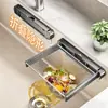 Estante Plegable con Filtro para Fregadero de Cocina, Basurero para Restos de Comida, Recortes, Recipiente para Lavar Platos, Cesta para Drenar Agua y Basura, para el Hogar