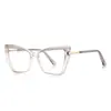 Gafas de Lujo Ligero con Forma de Gato 2269 Tendencia Sudamericana Tr90 Protección Ocular Lentes Planos Luz Azul Anti-Luz Azul Versátil para Mujer Listo para Exportar