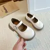 Zapatos para Niñas Estilo Británico Zapatos de Cuero Negro Zapatos de Rendimiento Suela Suave Versátiles Zapatos de Princesa Moda para Niñas Pequeñas Zapatos Individuales