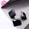 Venta al por mayor de fábrica de gemas de circón negro rectangular de ángulo recto AAA de 1,5 x 3-10 x 12 mm