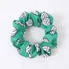 Novedad otoño e invierno multi-color scrunchie de intestino grueso cuerda para el pelo plisada vintage goma para coleta tela estampada de voleibol accesorios para el pelo