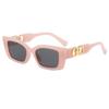 Nuevas Gafas de Sol Cuadradas Rosas Transfronterizas para Hombres y Mujeres, Tendencias de Moda Europeas y Americanas, Moldeadoras de Rostro, Gafas de Sol Anti-UV
