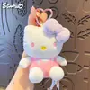 Baimao Original Hello Kitty Peluche Llavero Colgante para Mochila Hello Kitty Muñeco Colgante Gato Kt para Niñas