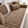 Almofada de Sofá de Pelúcia Inverno 2026 Novo Modelo Toque de Luxo Leve High-End Conjunto de Capas de Almofada Antiderrapante Fixa Anti-Arranhão de Gato