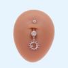 Gatte Corazón europeo y americano transfronterizo, sirena, full diamond, piercing para ombligo, sol, arco, acero inoxidable, clavo para ombligo