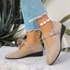 Zapatos de Mujer de Talla Grande Cómodos Estilo Europeo y Americano Comercio Exterior Nueva Colección Primavera y Verano 2026 Versátiles Transfronterizos Retro Casuales